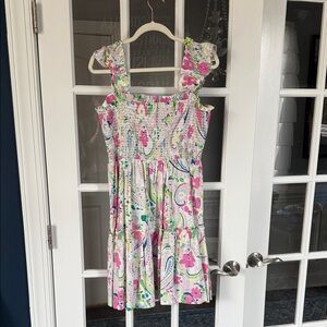 Crown & Ivy Pink and Green Floral Dress